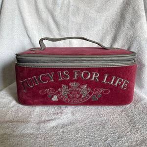 Y2K Juicy Couture Velour Train Case & Makeup Bag